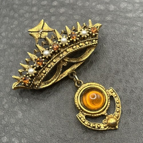 Vintage royal crown faux - royal, amber