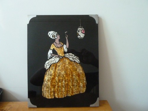 Vintage crinoline lady foil - vintage,