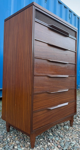 Mid century teak tallboy - century,