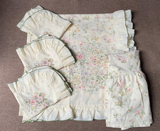 Vtg DORMA Country Diary Honeysuckle & Roses Single Duvet Cover Valance 3 P/Cases