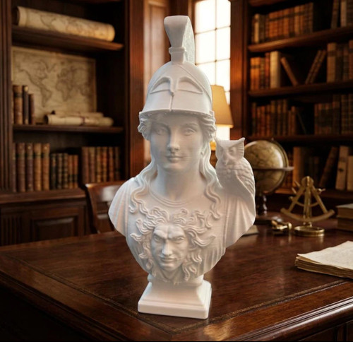Athena bust statue - bust, greek