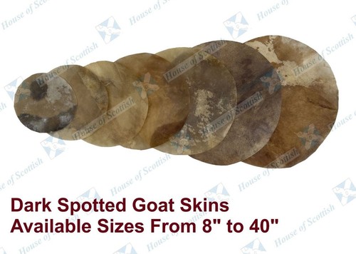 Goat skins with dark spotted - dark,