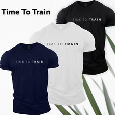 Gym Fit T shirt Training Top Fitted T-Shirt Tee Runnig Short Sleeve Workout UK!!