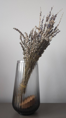 Ikea gradvis grey glass vase - grey,