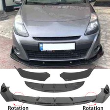 For Renault Clio MK3 2006-2014 Gloss Black Front Bumper Splitter Spoiler Lip Kit