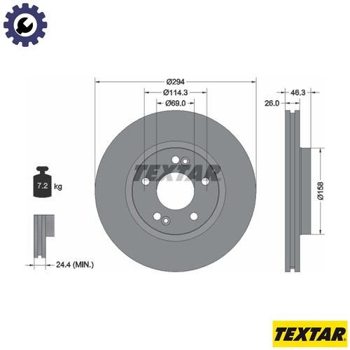 Brake disc 92136403 for - 92136403,