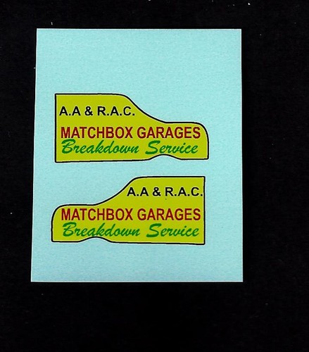 Matchbox transfers decals - matchbox,