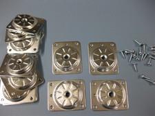 VINTAGE RETRO FURNITURE COFFEE TABLE LEGS SET OF 4 ANGLE PLATES/BRACKETS& SCREWS