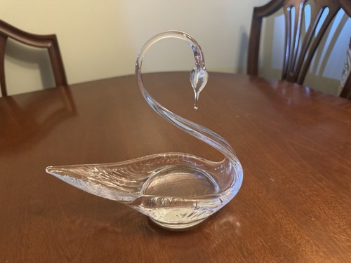 Vintage lead crystal swan - vintage,