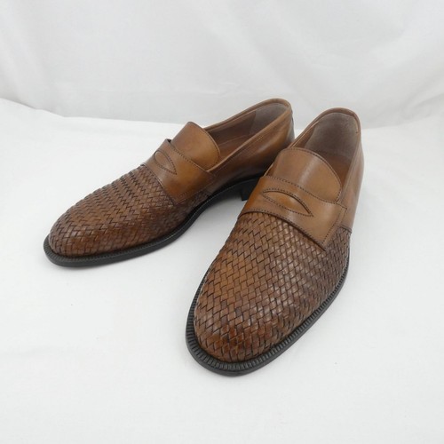 Tan woven leather shoes - tan,