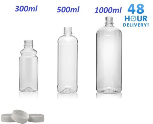 Clear pet plastic bottles - pet, with