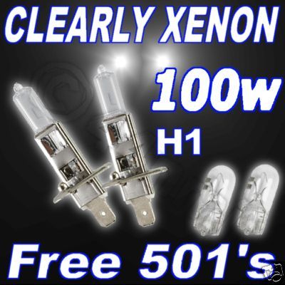 100w clear xenon - xenon, h1