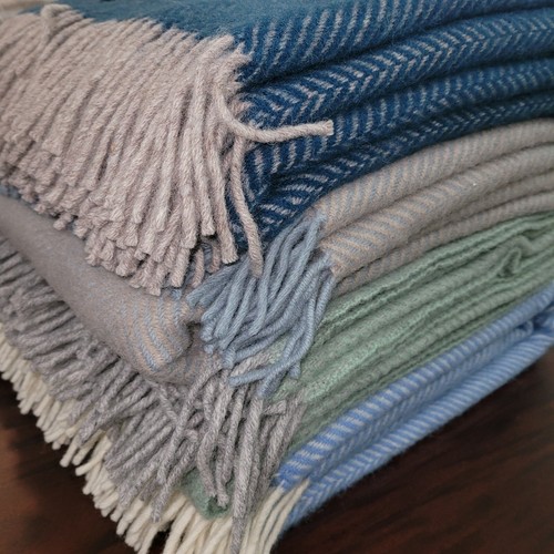 Herringbone wool blanket - wool,