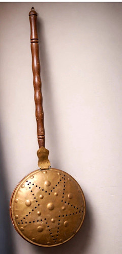Antique brass bed - brass,