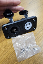 UK STOCK  12v USB + USB C Outlet Socket Weather Proof Cap Seal Car Boat Marine