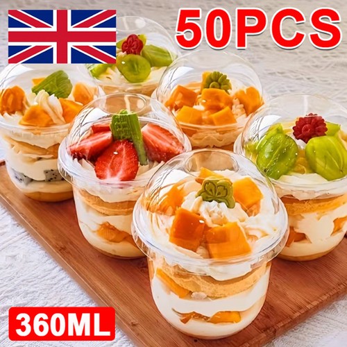 50pcs dessert cups with lids - dessert,