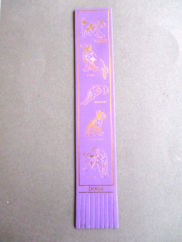 Leather bookmark dogs - bookmark,