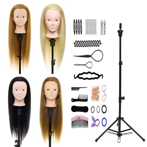Real hair salon training head - hair,