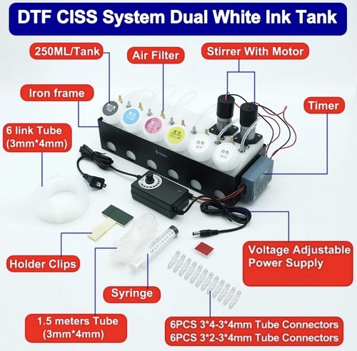 Dtf ciss dual white ink - ink, tank