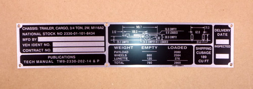 Usgi m116a2 ton - m116a2, chassis