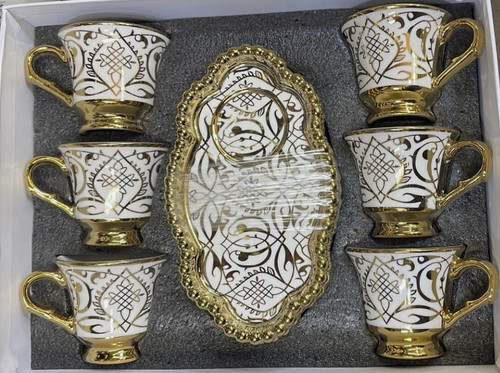 Turkish tea set cups with - tea,