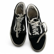 8.5 !US Women Vans Old Skool Skate Shoes Sneakers Black Suede Men 6 UK SKU 6876