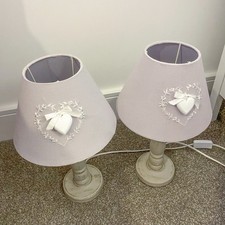 2 x Shabby Chic Grey Vintage