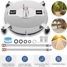 16.5" Pressure Washer Surface Cleaner with 4 Wheels Power Washer Rotary Brush