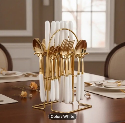 24pcs cutlery set - 24pcs, stand