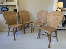 Set 4 Bamboo dining chairs