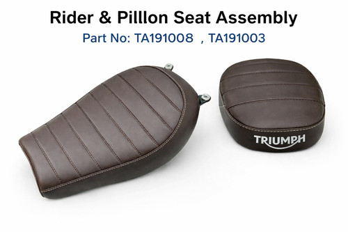 Rider pillion seat assembly - rider, &
