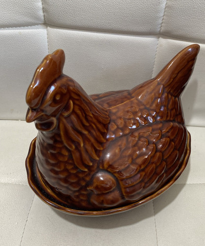 Vintage ceramic hen egg - vintage,