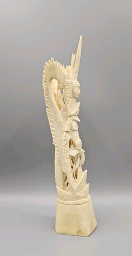 Vintage carved bovine cow bone - vintage,