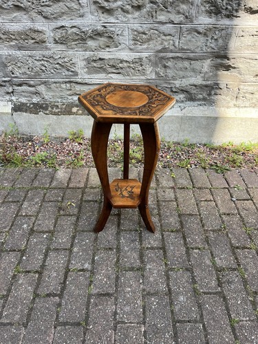 Vintage wooden plant stand - wooden, /