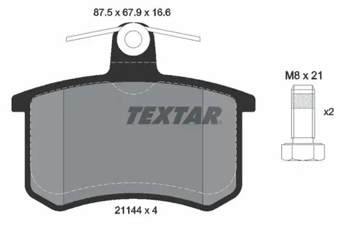 Brake pads 2114401 textar for - brake,