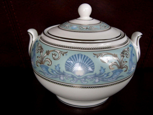 Wedgwood dolphins blue sugar - dolphins,