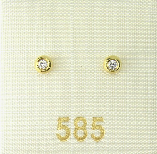 Stud earrings gold women's