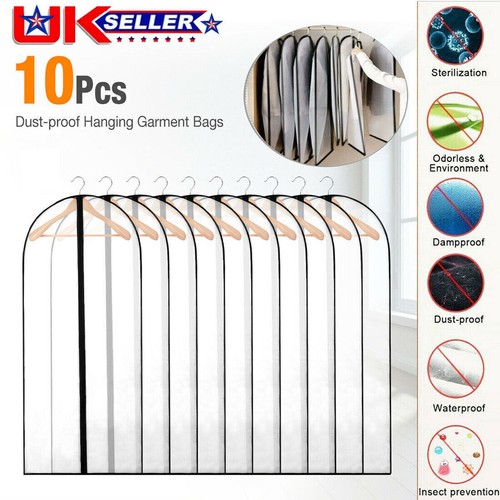 10pcs clear polythene - clear, garment