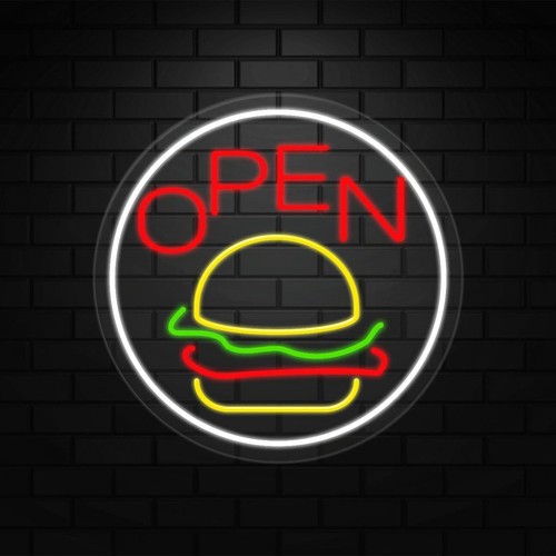 Open sandwiches neon sign for - sandwiches,