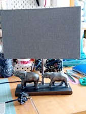 2 Elephant Table Lamp With