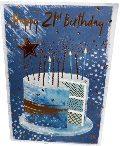 Open 21st birthday card - 21st,