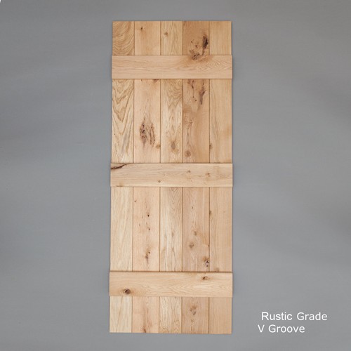 Grooved solid oak - grooved,