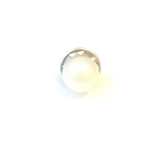 Pearl round modesty pin - round,