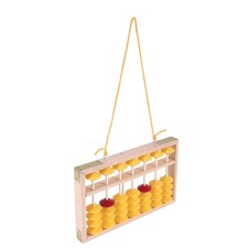 7 Column Non-Slip Hanging Wooden Abacus Chinese Soroban Educational Tool8752