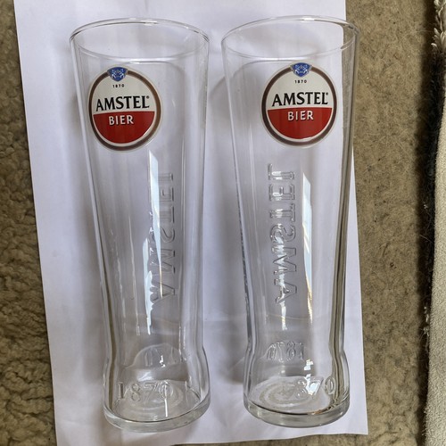 Amstel pint glasses brand - glasses,