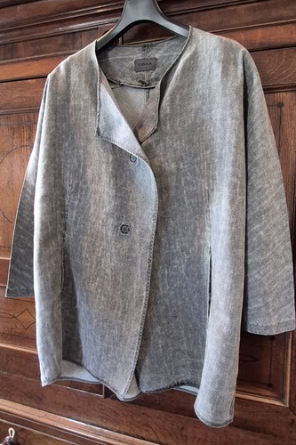 Oska dark grey longer jacket - grey,