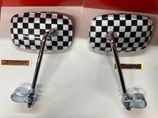 new 2 FOR 1 Schwinn Stingray Krate bicycle CHECKERBOARD MIRROR Bike Pals