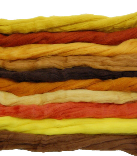 Brown hues merino wool - wool, dyed