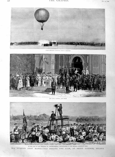 Original old antique print - old,