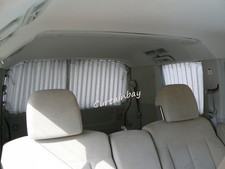 Mitsubishi Delica complete rear curtain set.Grey, beige, blue, black, burgundy